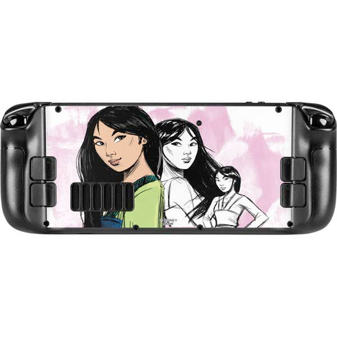 Disney Princess Mulan Sketch Steam Deck Handheld Gaming Computer Skin
